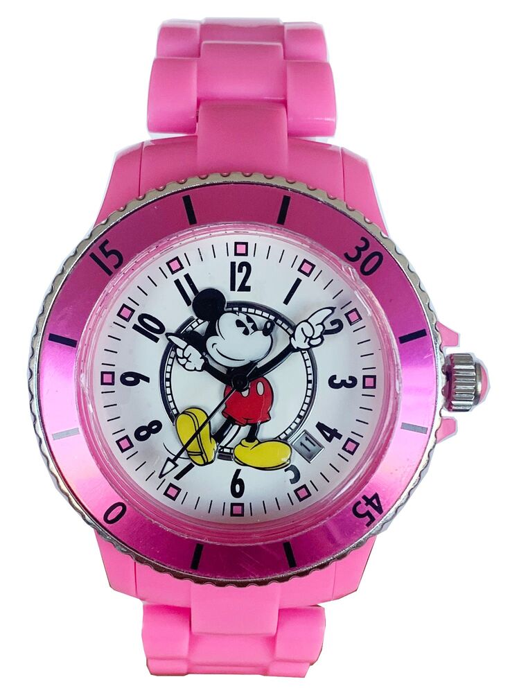 The Original Mickey Collection Watch - Sports Pink + White 40mm Ft Mickey