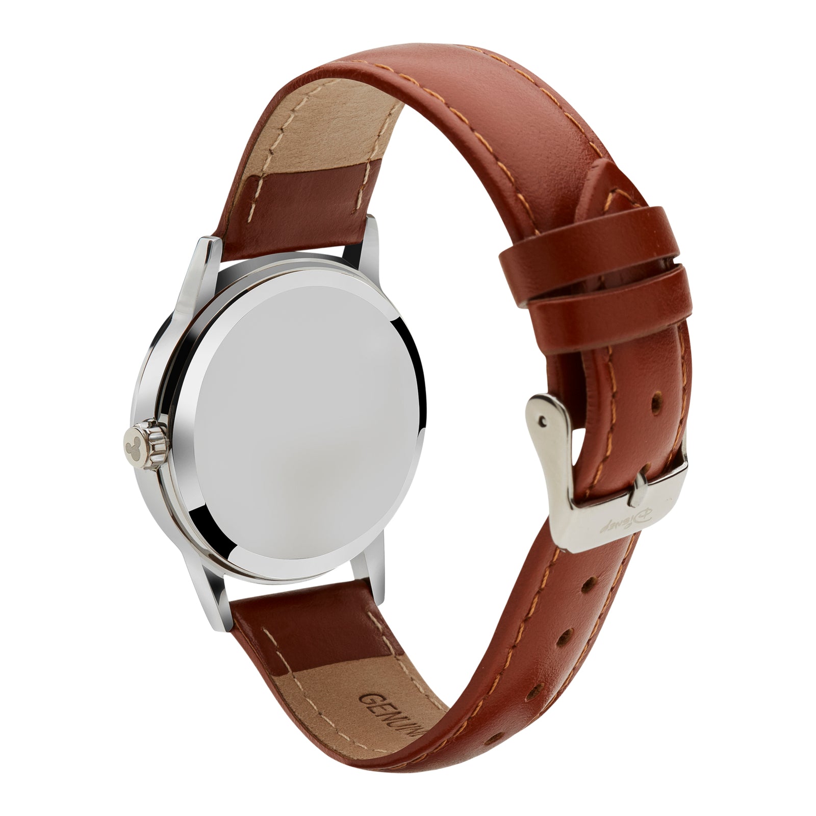 The Original Mickey Collection Watch - Silver + Brown 35mm Ft Bold Goofy