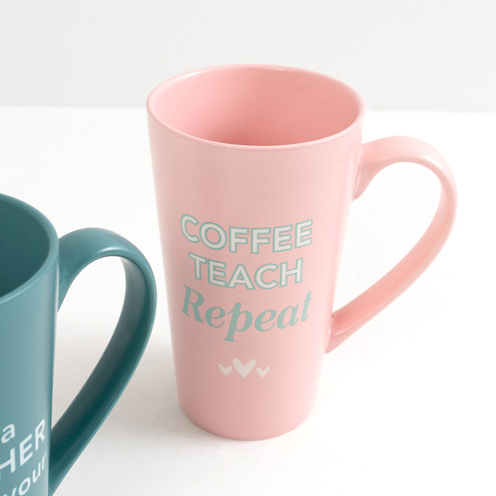 Splosh Teacher Latte Mug - Coffee Teach Repeat