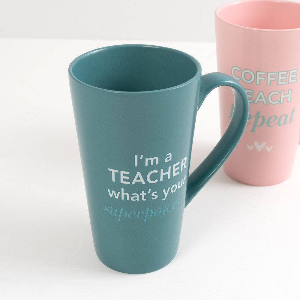 Splosh Teacher Latte Mug - I'm a Teacher What's Your Superpower?!