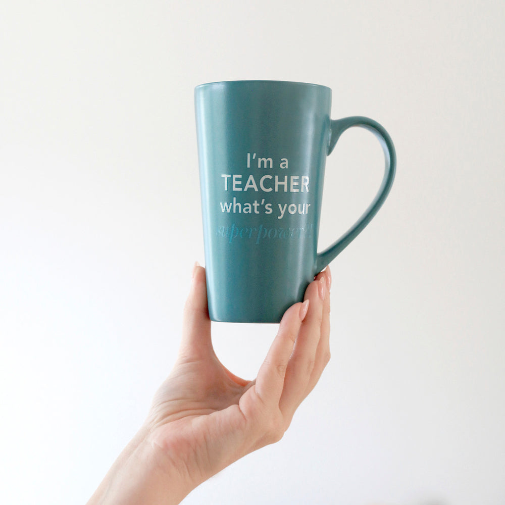 Splosh Teacher Latte Mug - I'm a Teacher What's Your Superpower?!