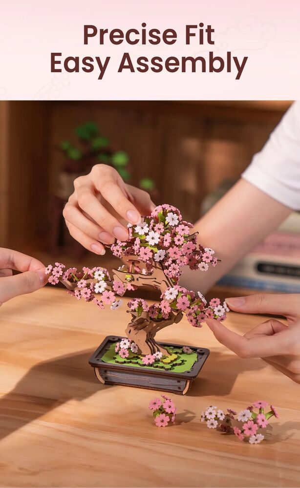 Rolife Wooden Model - DIY 3D Wooden Puzzle Sakura Bonsai