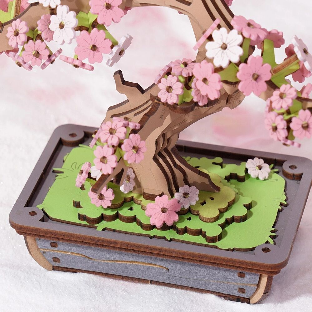 Rolife Wooden Model - DIY 3D Wooden Puzzle Sakura Bonsai