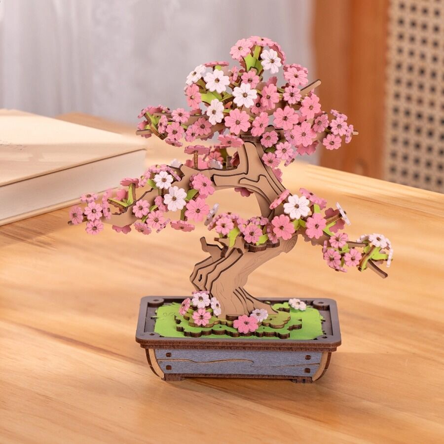 Rolife Wooden Model - DIY 3D Wooden Puzzle Sakura Bonsai