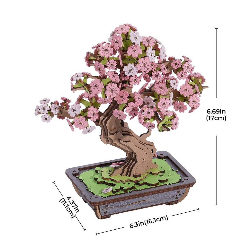 Rolife Wooden Model - DIY 3D Wooden Puzzle Sakura Bonsai