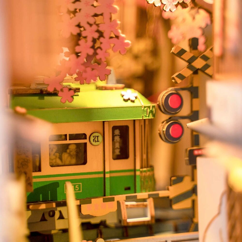 Rolife Wooden Model - DIY Miniature House Book Nook Sakura Densya