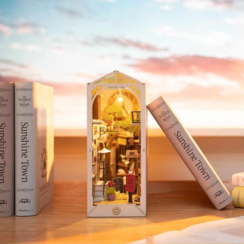 Rolife Wooden Model - DIY Miniature House Book Nook Sunshine Town