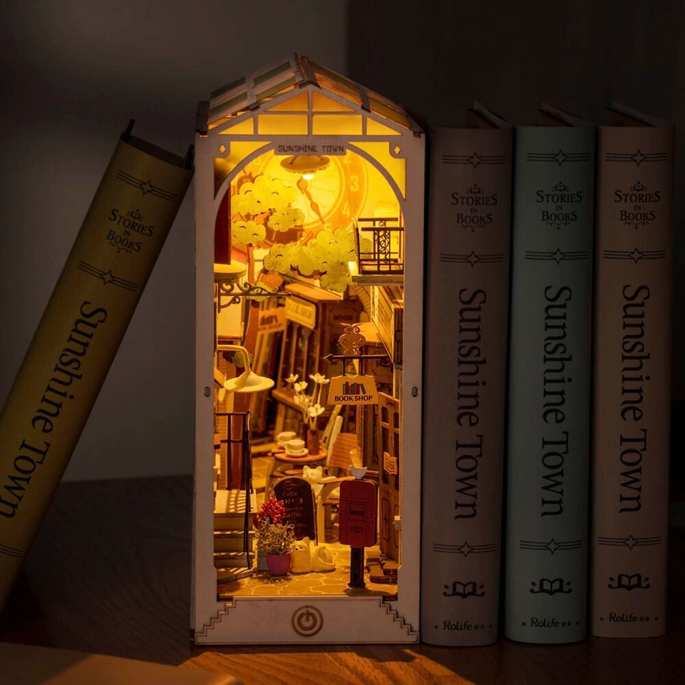 Rolife Wooden Model - DIY Miniature House Book Nook Sunshine Town