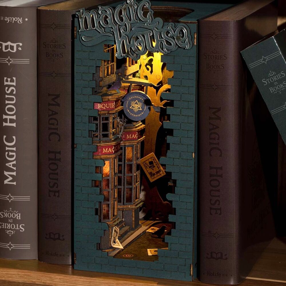 Rolife Wooden Model - DIY Miniature House Book Nook Magic House
