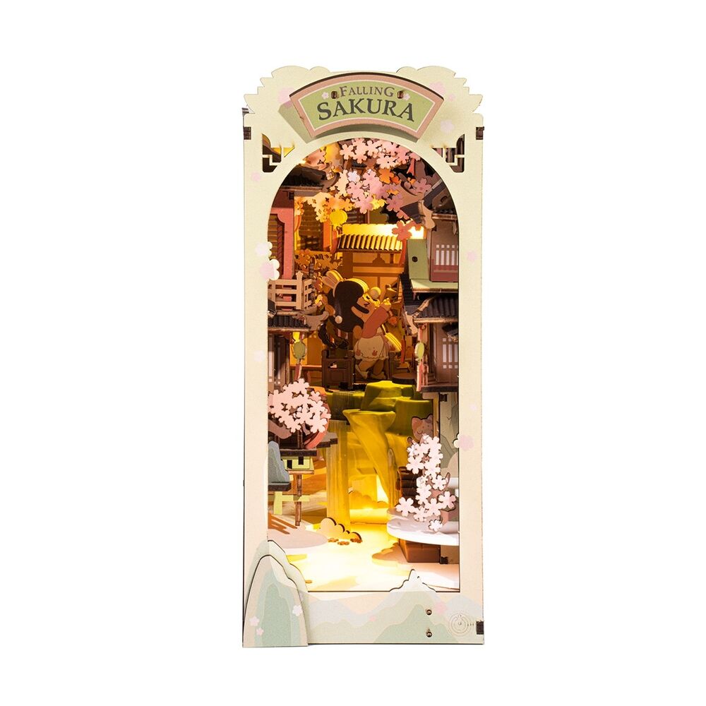 Rolife Wooden Model - DIY Miniature House Book Nook Falling Sakura