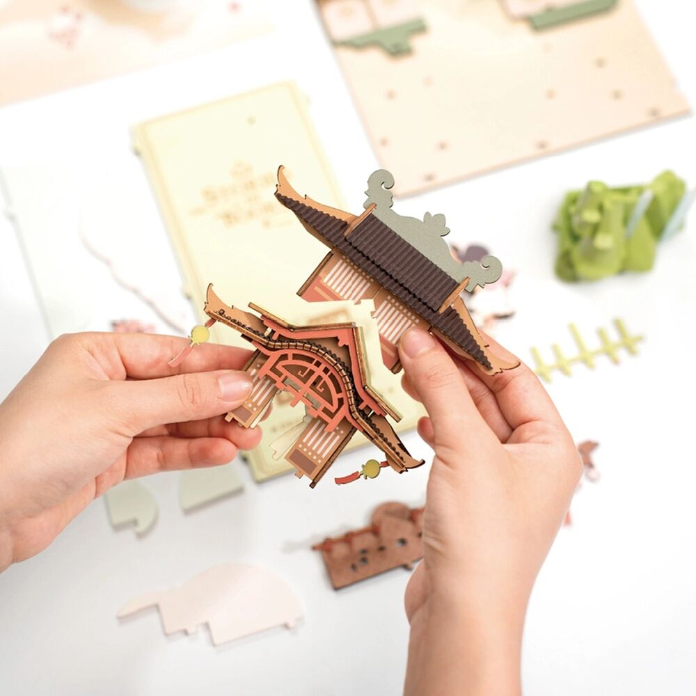 Rolife Wooden Model - DIY Miniature House Book Nook Falling Sakura