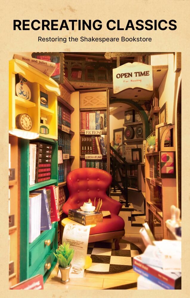 Rolife Wooden Model - DIY Miniature House Book Nook Bookstore