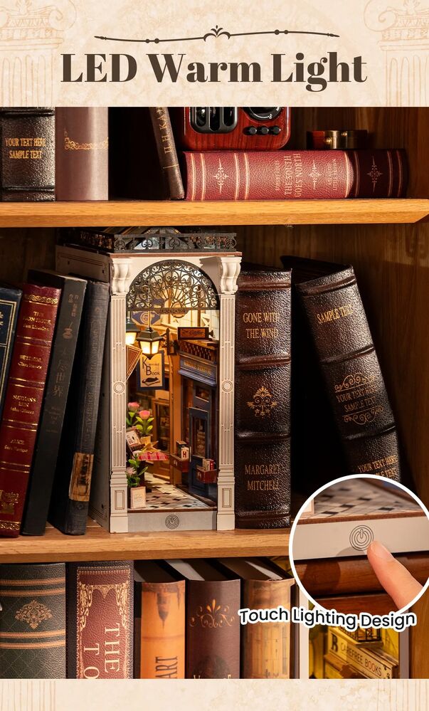 Rolife Wooden Model - DIY Miniature House Book Nook Arcade Dating