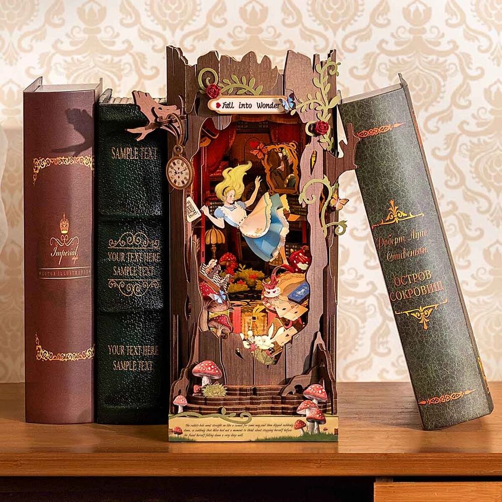 Rolife Wooden Model - DIY Miniature House Book Nook Fall Into Wonder