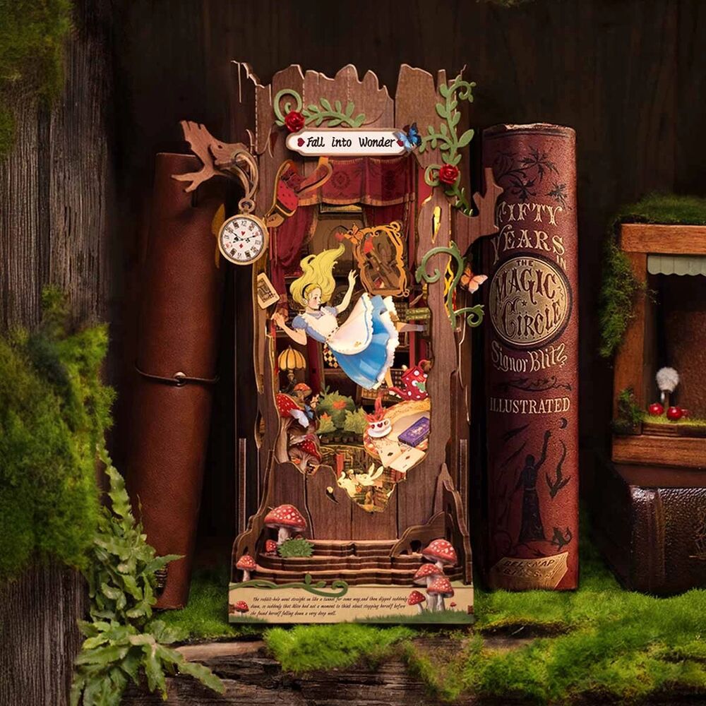 Rolife Wooden Model - DIY Miniature House Book Nook Fall Into Wonder
