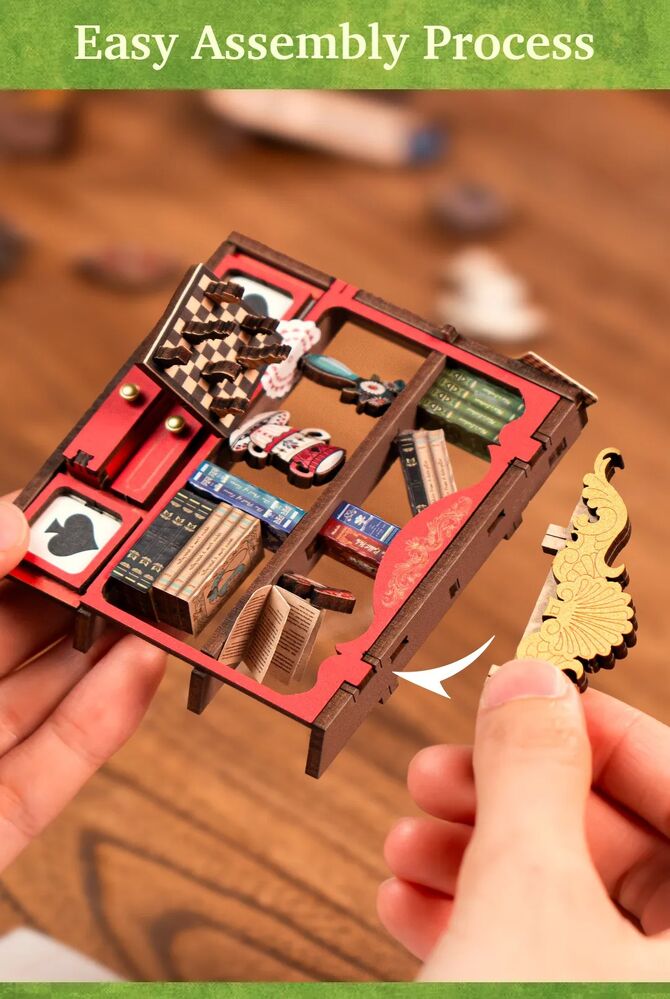 Rolife Wooden Model - DIY Miniature House Book Nook Fall Into Wonder