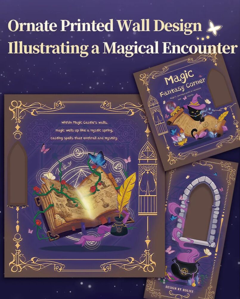 Rolife Wooden Model - DIY Miniature House Book Nook Magic Fantasy Corner