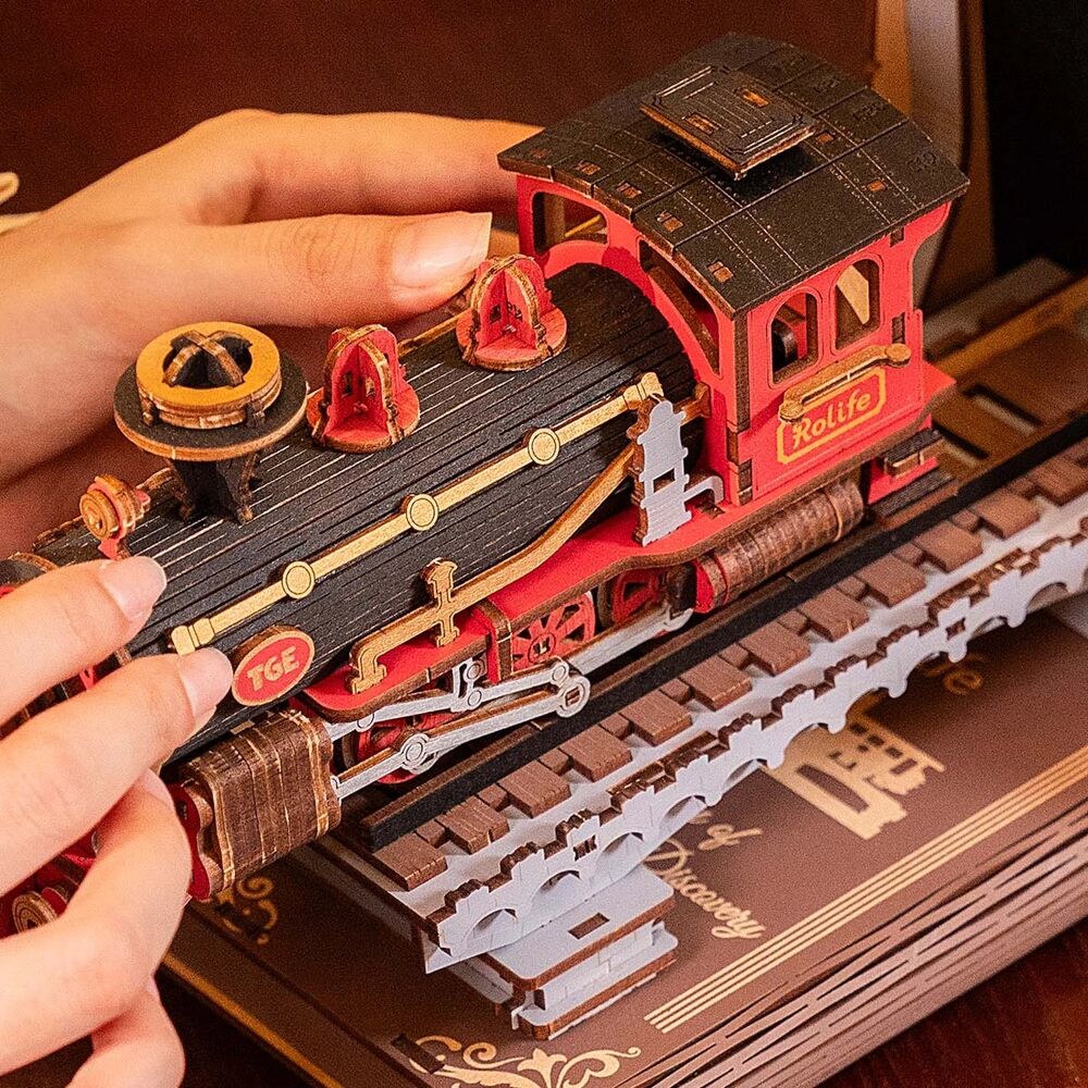 Rolife Wooden Model - DIY Miniature House Book Nook Century Train