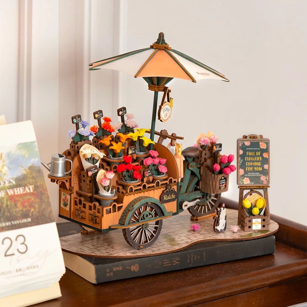 Rolife Wooden Model - DIY Miniature House Blossom Cart