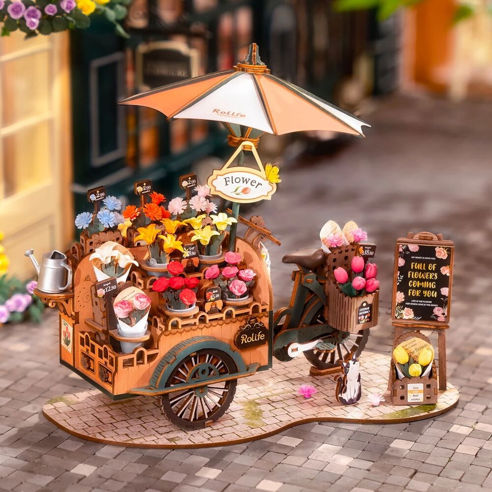Rolife Wooden Model - DIY Miniature House Blossom Cart