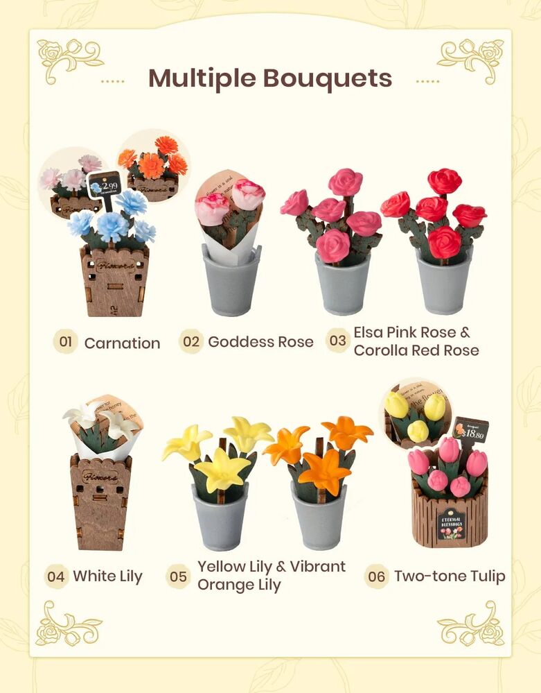 Rolife Wooden Model - DIY Miniature House Blossom Cart