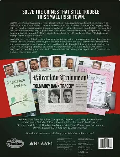 ThinkFun - Cold Case: Murder with Interest