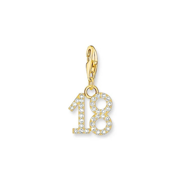 Thomas Sabo Charm Club - Number 18 Gold Pendant