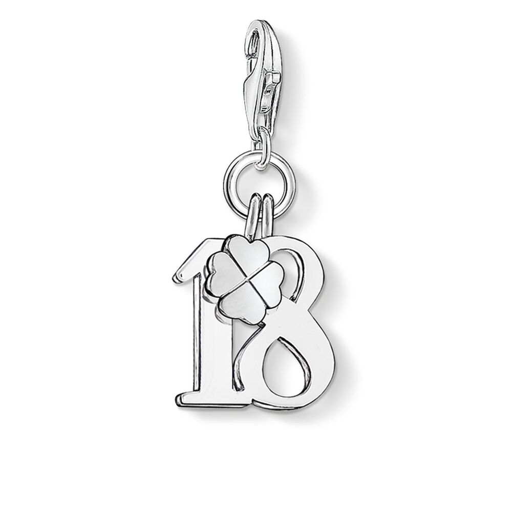 Thomas Sabo Charm Club - Lucky Number 18 Silver Pendant