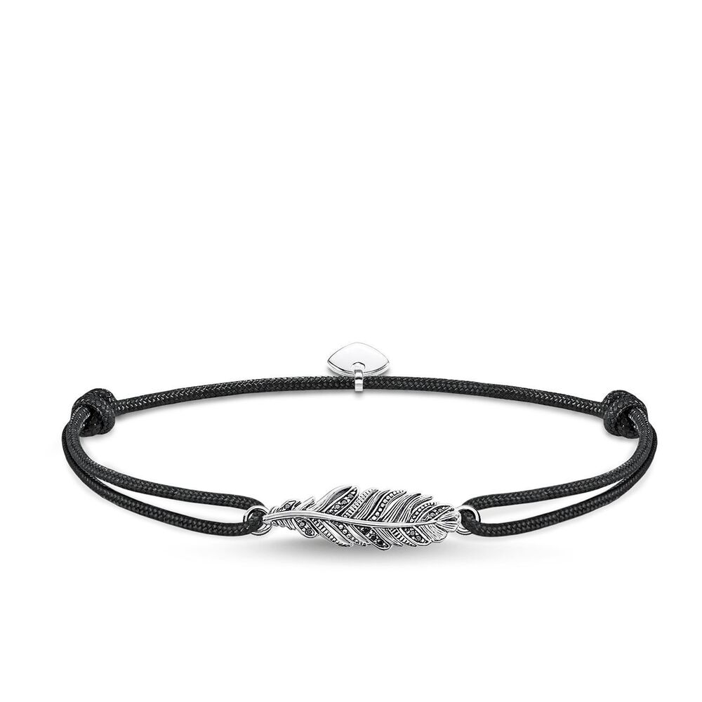 Thomas Sabo Little Secret - Feather Black & Silver Bracelet