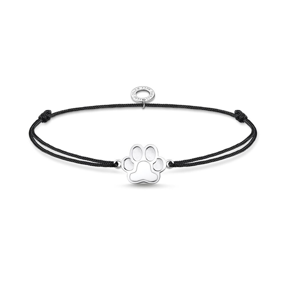 Thomas Sabo Little Secret - Black with Silver Paw Bracelet