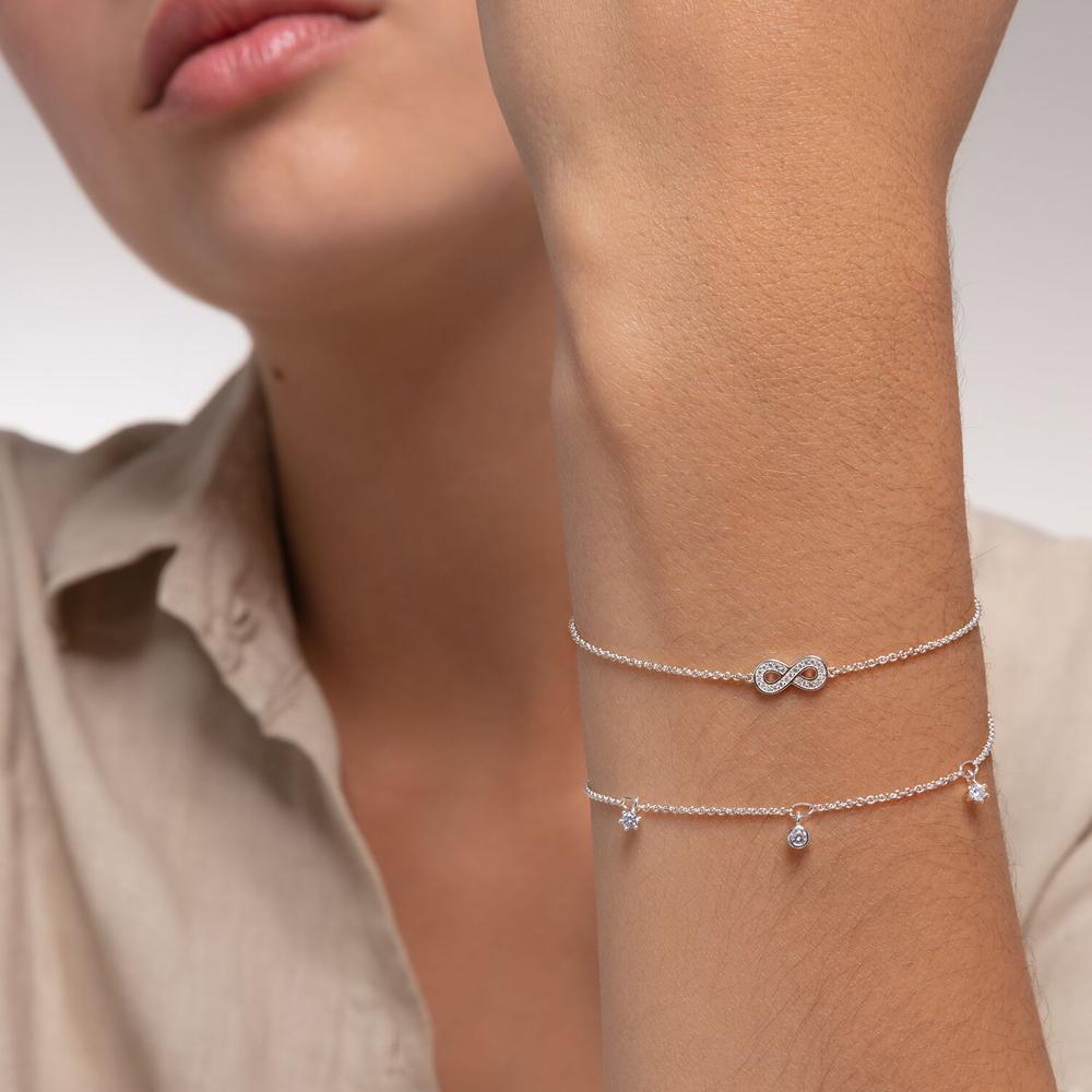 Thomas Sabo Charm Club - White Stones Silver Bracelet