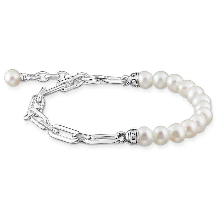Thomas Sabo - Link Bracelet - Silver with Pearls (16 - 19cm)