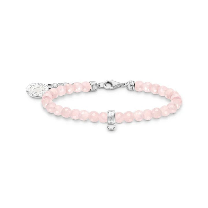 Thomas Sabo Charm Member Club Club - Charmista Charm Bracelet - Silver & Rose Quartz (16 - 19cm)