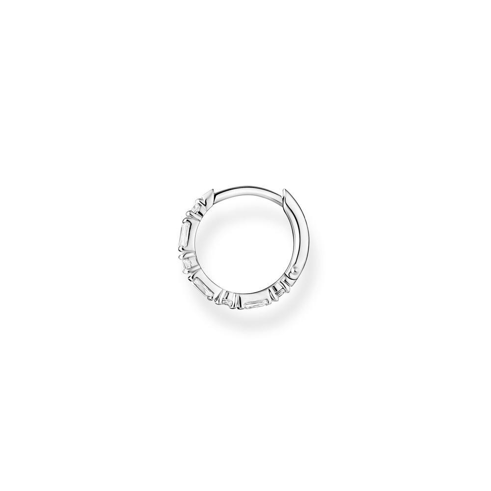 Thomas Sabo Charm Club - Single Hoop with Stones Silver Earring 1.4cm