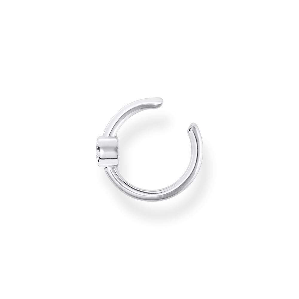Thomas Sabo Charm Club - Single Ear Cuff White Stone Silver Earring