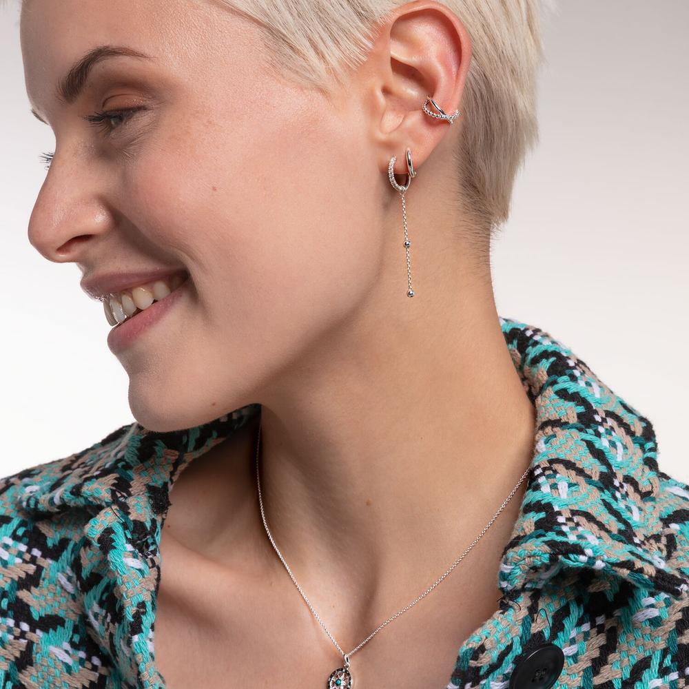 Thomas Sabo Charm Club - Single Ear Cuff Dots Silver Earring
