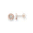 Thomas Sabo Earrings - Classic Pavé White Stones Rose Gold Studs