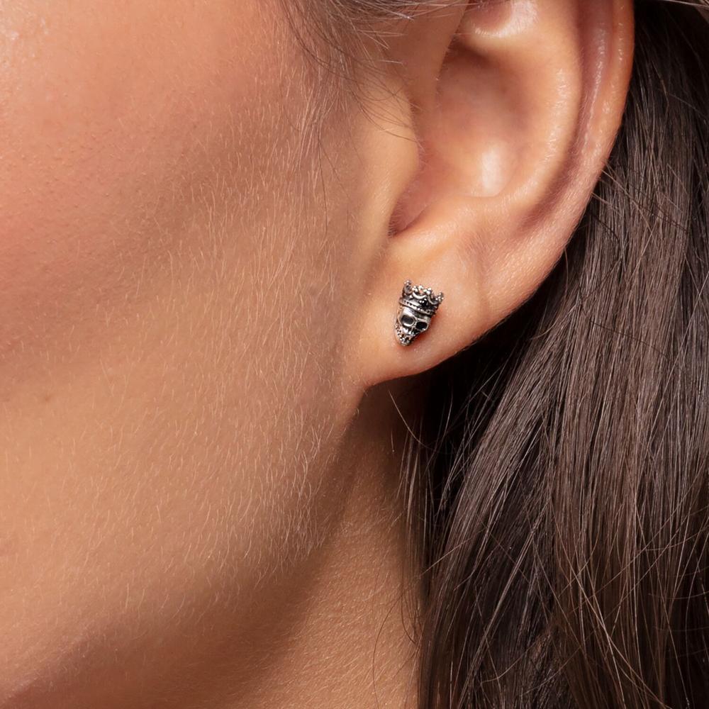 Thomas Sabo Earrings - Skull King Silver Studs