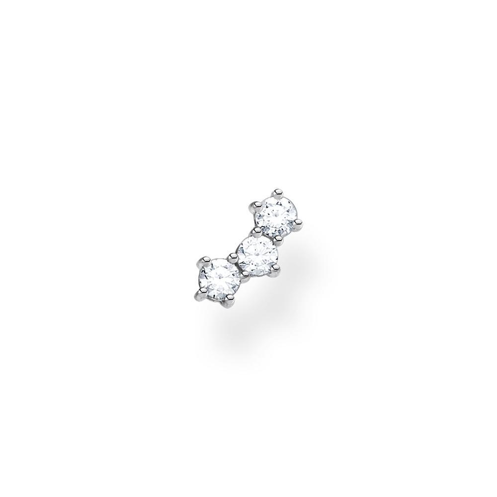 Thomas Sabo Charm Club - Single Stud White Stones Silver Earring