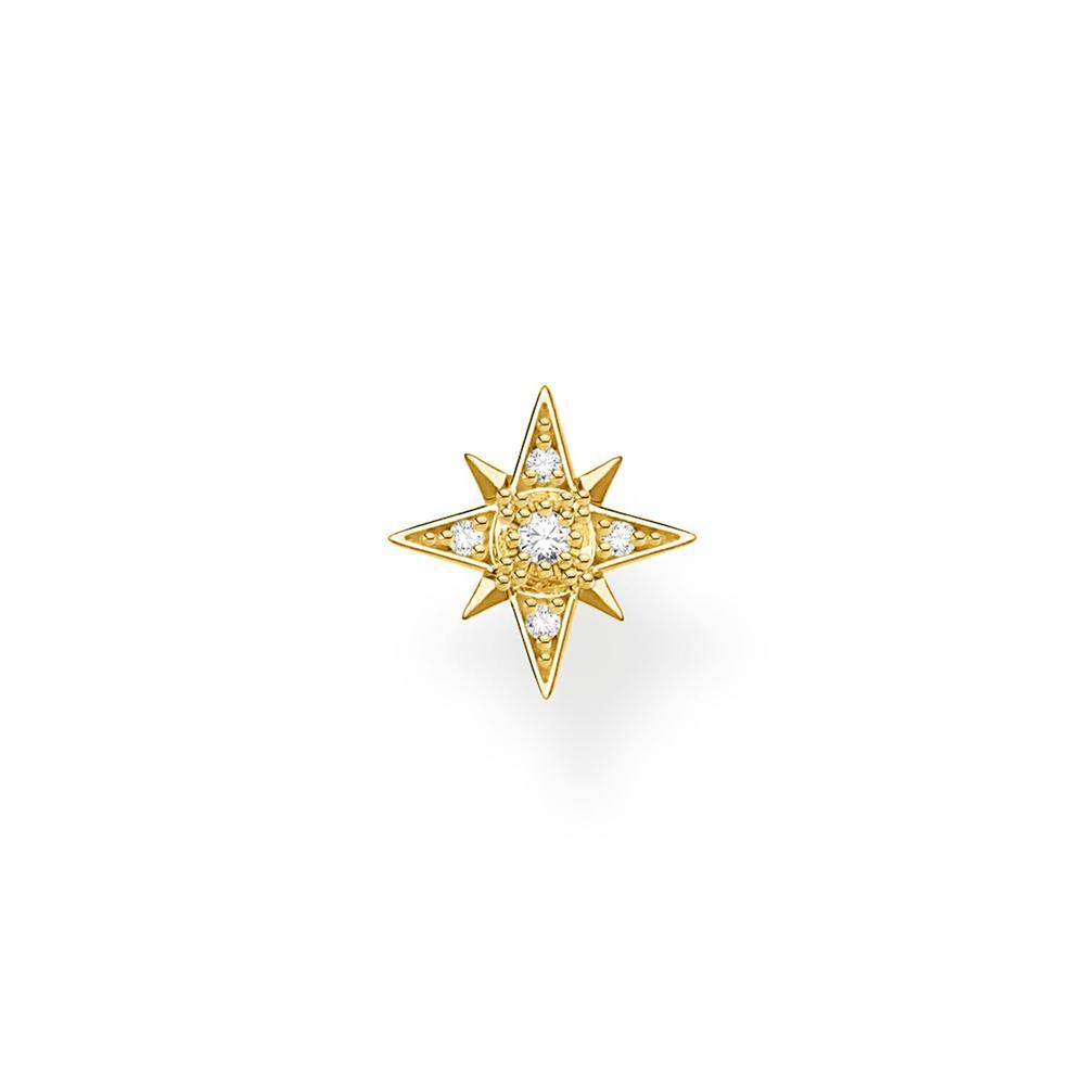 Thomas Sabo Charm Club - Single Stud Star Yellow Gold Earring