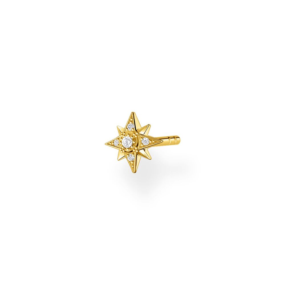 Thomas Sabo Charm Club - Single Stud Star Yellow Gold Earring