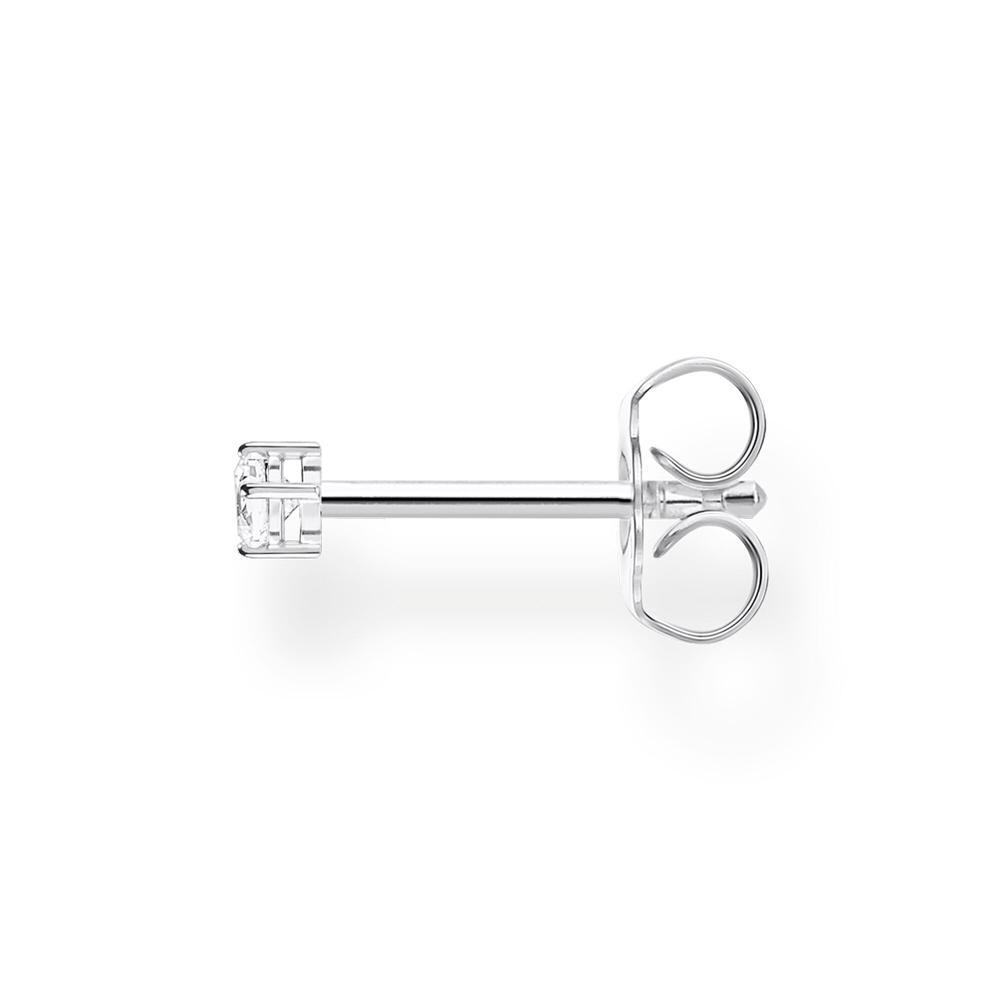 Thomas Sabo Charm Club - Single Stud White Stone Silver Earring