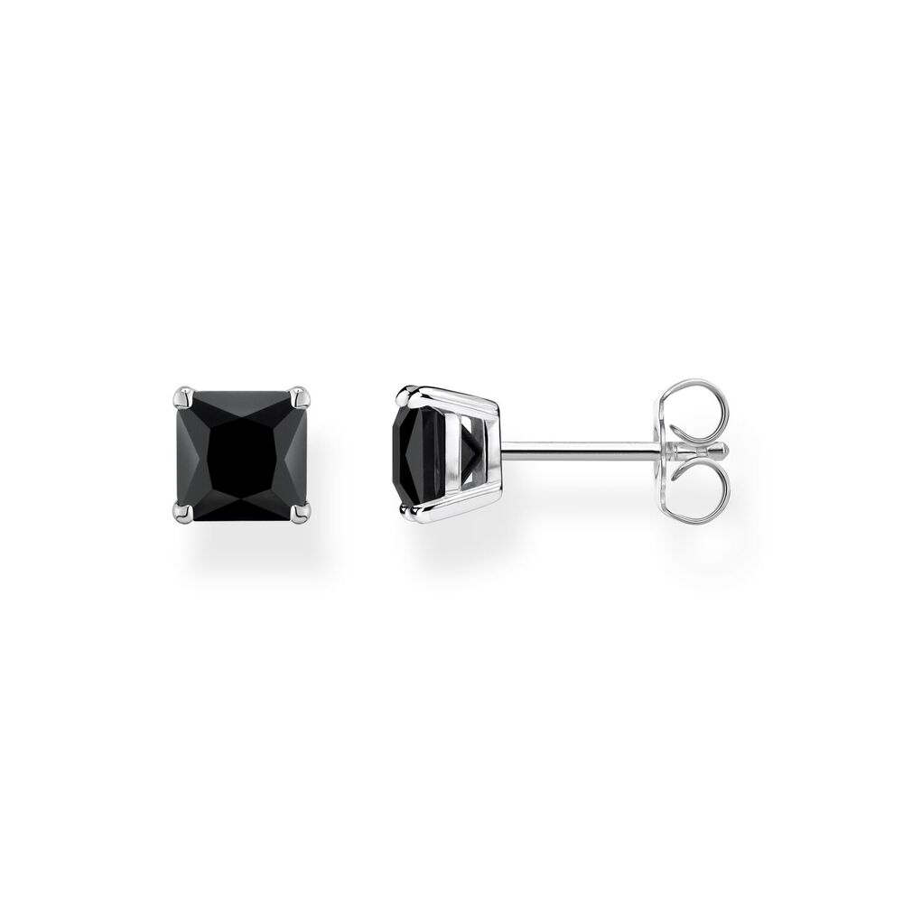 Thomas Sabo Earrings - Black Stones Silver Studs