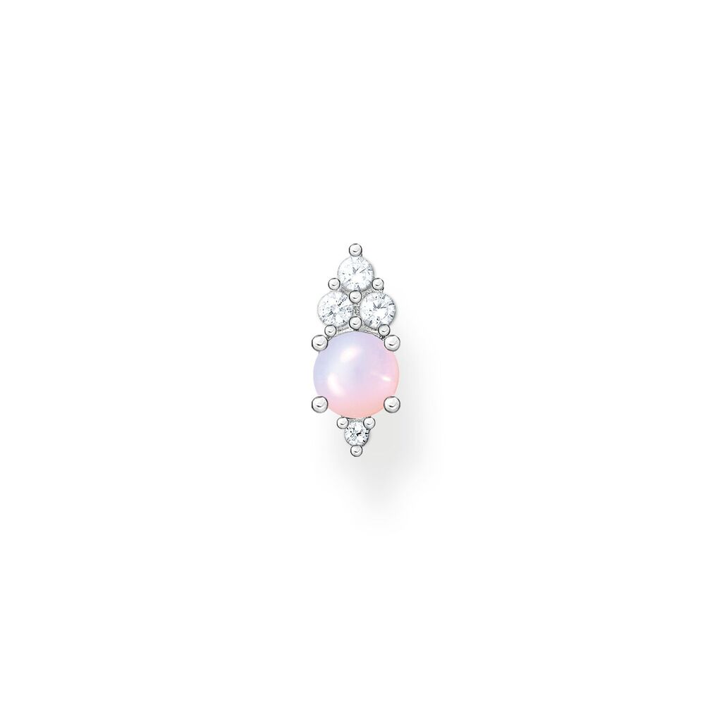 Thomas Sabo Charm Club - Single Stud Pink Stone Silver Earring