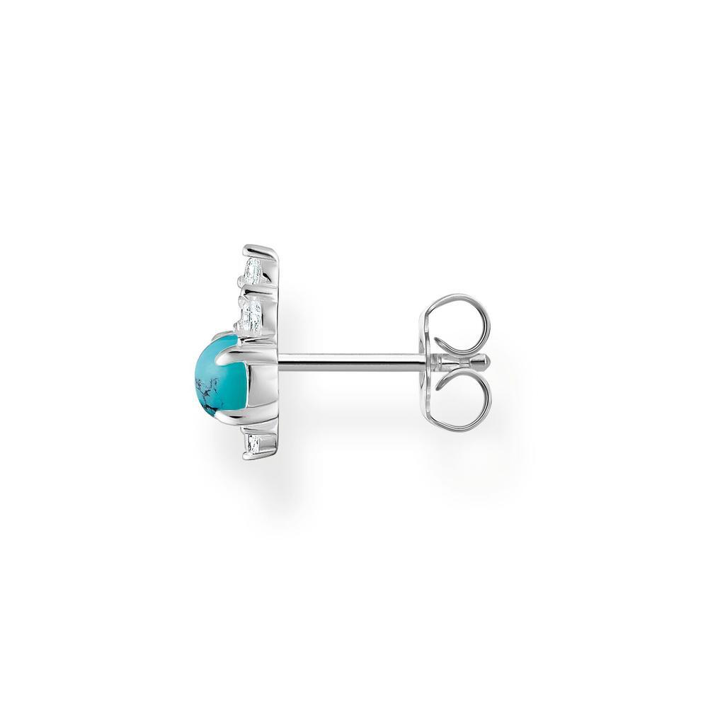 Thomas Sabo Charm Club - Single Stud Turquoise Stone Silver Earring