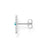 Thomas Sabo Charm Club - Single Stud Turquoise Stone Silver Earring