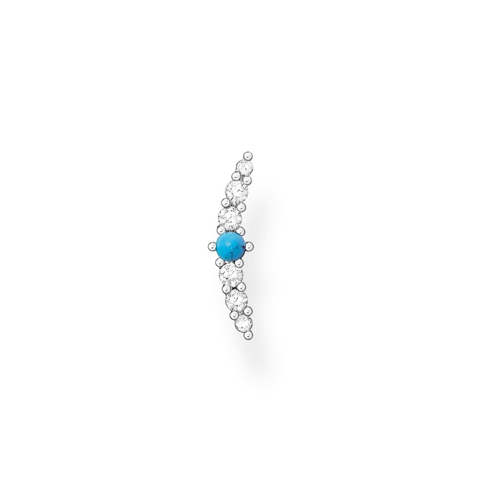 Thomas Sabo Charm Club - Single Stud Turquoise Stone Silver Earring