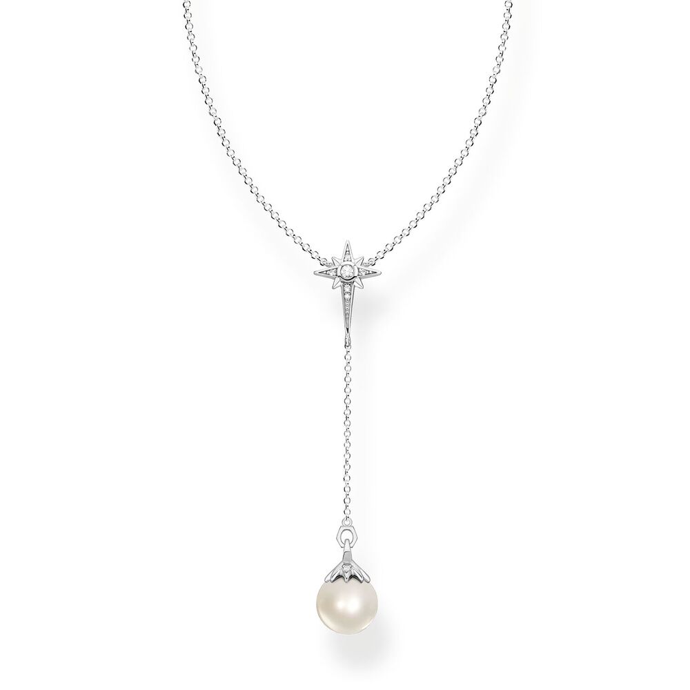 Thomas Sabo Necklace - Pearl & Star Silver