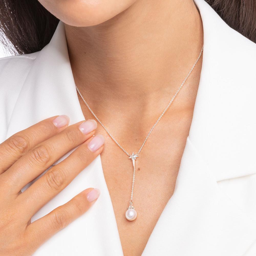 Thomas Sabo Necklace - Pearl & Star Silver