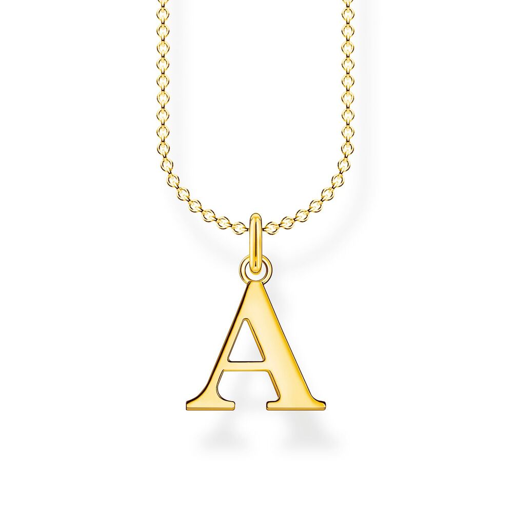 Thomas Sabo Charm Club - Letter "A" Yellow Gold Necklace